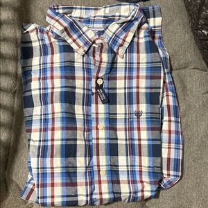 Chaps Multicolor Plaid Button Down Shirt